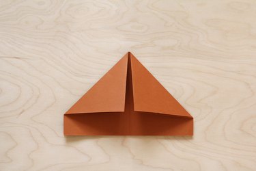 Folded brown paper