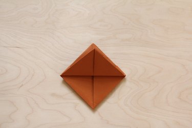 Folded brown paper