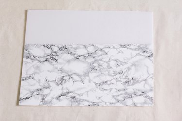 Marble contact paper on a board