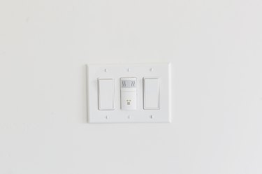 A toggle light switch