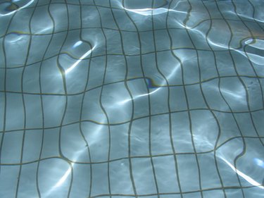 Clear water in a swimming pool.