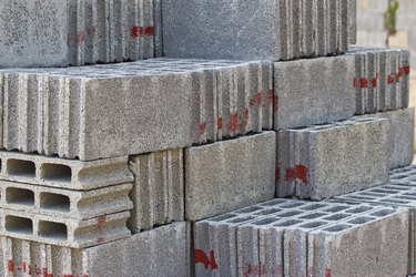 gray concrete construction blocks
