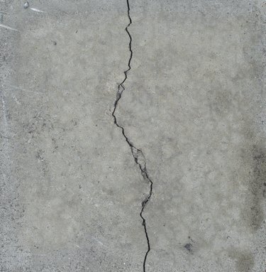 elegant split crack in gray stone