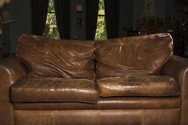 A leather couch