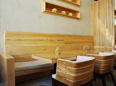 wooden furniture's in a restaurant