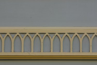 Decorative molding on wall