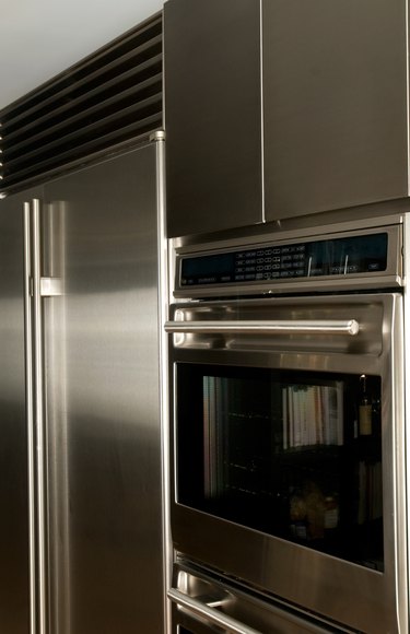 Stainless steel kitchen appliances