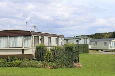 Trailers in caravan park