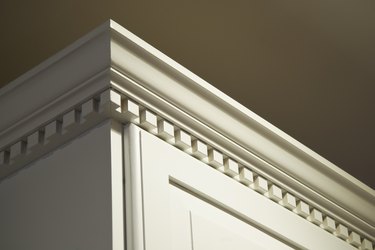Solid Wood Kitchen Cabinet Crown Moulding Dentil Detail