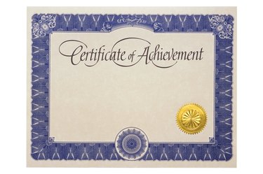 Certificate of achievement