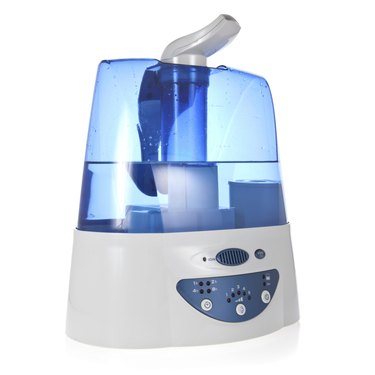 Humidifier with ionic air purifier isolated on white