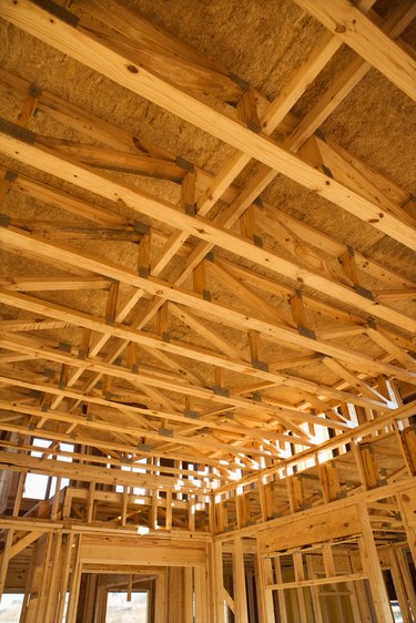 Interior of house under construction