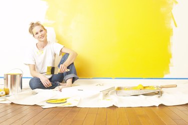Woman remodeling
