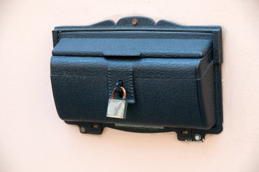 Locked box on wall