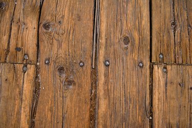 Close-up of wooden floorboards