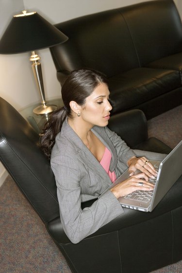 Businesswoman with laptop