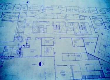 Close-up of a Blueprint