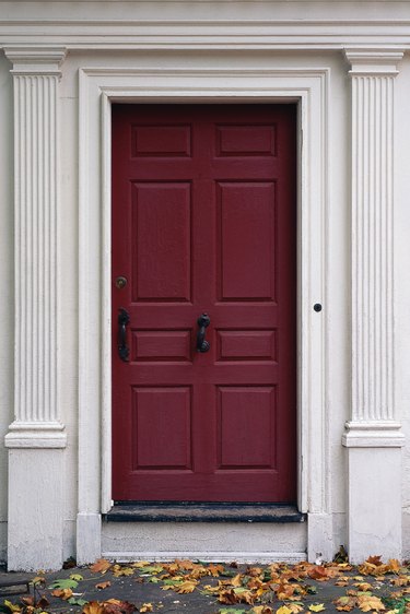 Door in white frame
