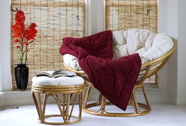 Papasan chair 2025 and ottoman set