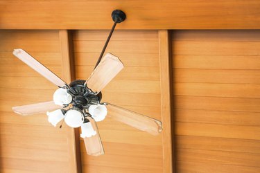 Beautiful hanging ceiling fan of oriental house