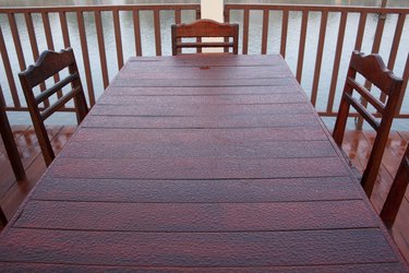 Wooden table and chairs