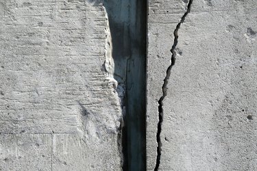 Crack in concrete wall