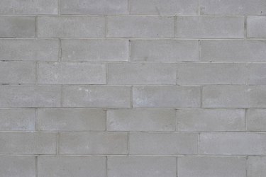 Wall of cinder blocks