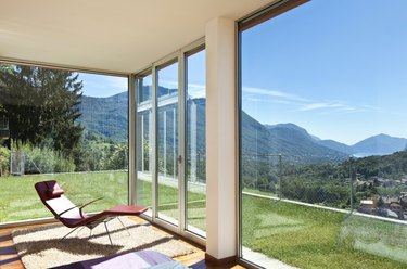 room view with a chair