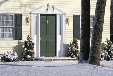 Front door of house