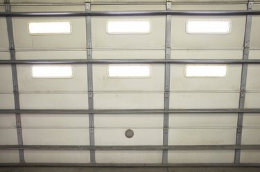 Interior of a garage door