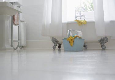 Cleaning Supplies in the Bathroom