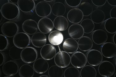 gray pvc pipes