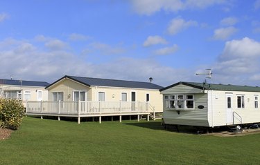Modern trailer or caravan park