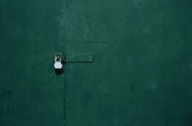 Padlocked door