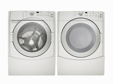 Washing machine and dryer, white finish