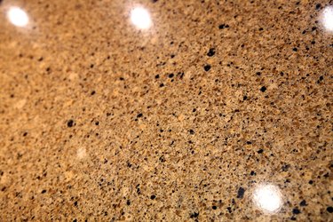 Close-up of polished granite countertop