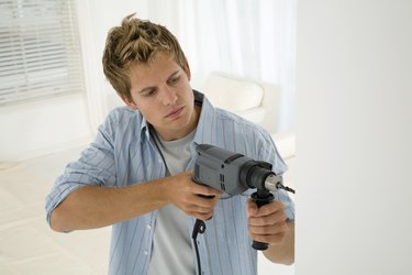 Man using drill