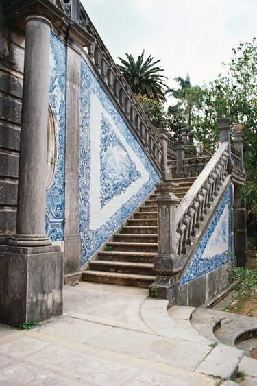 Ornate stairway, outdoors