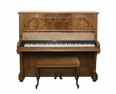Antique Piano with path