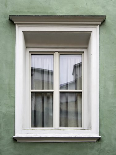 Typical alpine window frame decorated