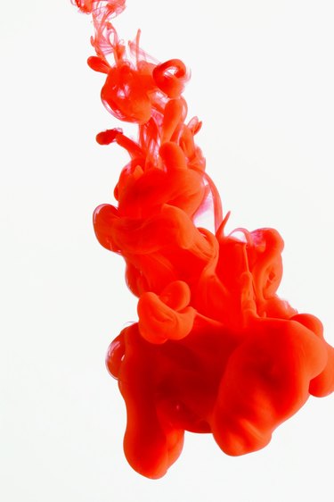 Red Dye Mixing With Water