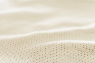 Close-up of a cotton polka dot sheet
