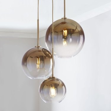 glass globe chandelier