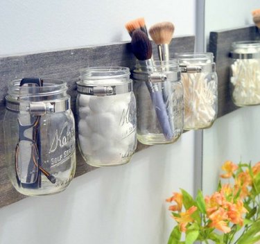 DIY mason jar organizer