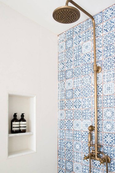 Spanish tile accent wall