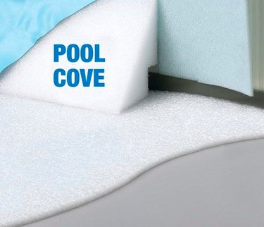 Pool pad with pool cove piece.