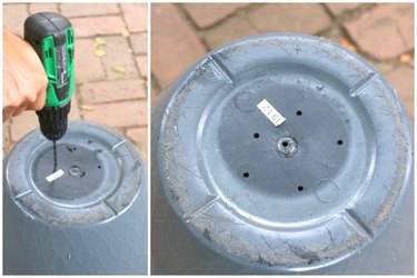 How to drill drainage holes into a planter