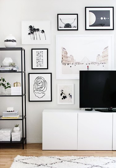 Black and white gallery wall