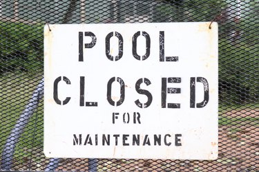 Collapsed pool is off-limits.