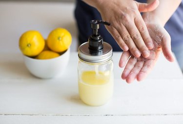 Sudsy liquid hand soap made with just four ingredients
